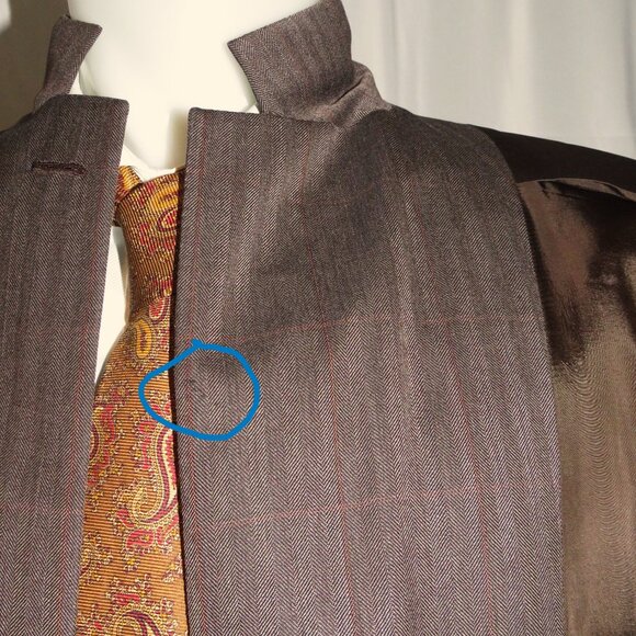 Anderson & Sheppard Savile Row Bespoke Brown Herringbone Sport Coat 42R - Picture 12 of 16